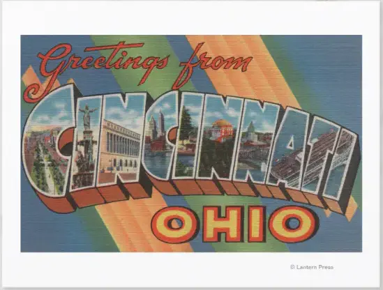Retro Cincinnati Postcard